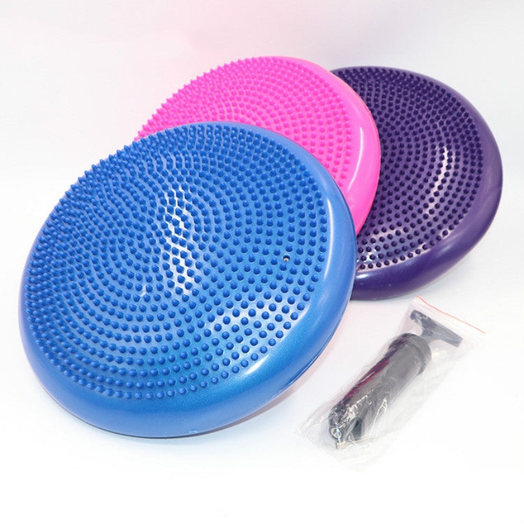 Dickes, explosionsgeschütztes Massage-Balancekissen für Yoga, Durchmesser: 33 cm, Spezifikation: Mit Ballnadel (Blau)