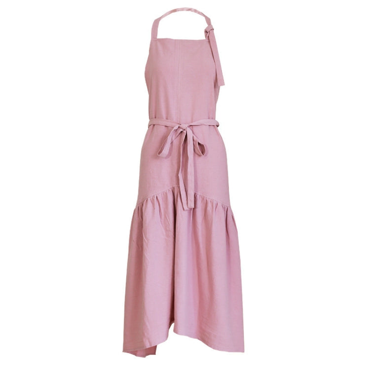 Cotton Linen Fishtail Long Slim Fit Apron Florist Manicure Shop Overalls