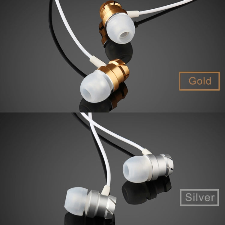 3.5mm Wired Headphones Handsfree Headset In Ear Earphone Earbuds with Mic for Xiaomi Phone MP3 Player Laptop(Silver)