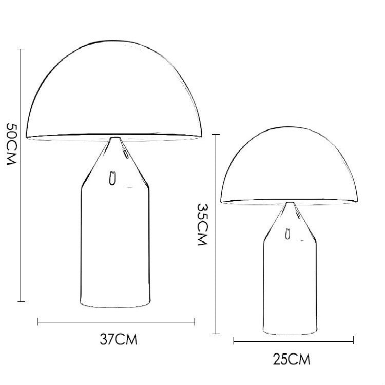 E14 LED Metal Mushroom Table Lamp Bedroom Decorative Table Lamp EU Plug, S Black, L Black, S White, L White, S Gold, L Gold