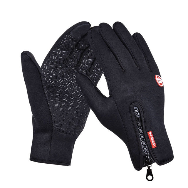Outdoor Sports Hiking Winter Leather Soft Warm Bike Gloves For Men Women, L, M, S, XL
