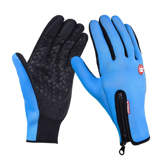 Outdoor Sports Hiking Winter Leather Soft Warm Bike Gloves For Men Women, L, M, S, XL