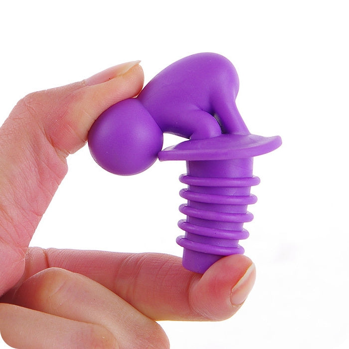 7 PCS Cartoon Silicone Sealed Spiral Red Wine Stopper + Cup Feet Set, Random Color Delivery, 7 PCS Cartoon Shape