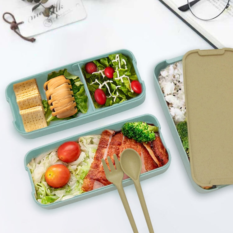 900ml 3 Layers Bento Box Lunch Box Food Container Wheat Straw Material Microwavable Dinnerware Lunchbox