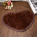 Heart Shape Non Slip Bath Mat Kitchen Floor Rug Absorbent Home Carpet Coffee