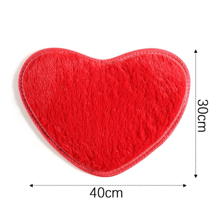 Heart Shape Non Slip Bath Mat Kitchen Floor Rug Absorbent Home Carpet Coffee