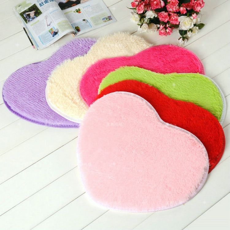 Heart Shape Non Slip Bath Mat Kitchen Floor Rug Absorbent Home Carpet Coffee