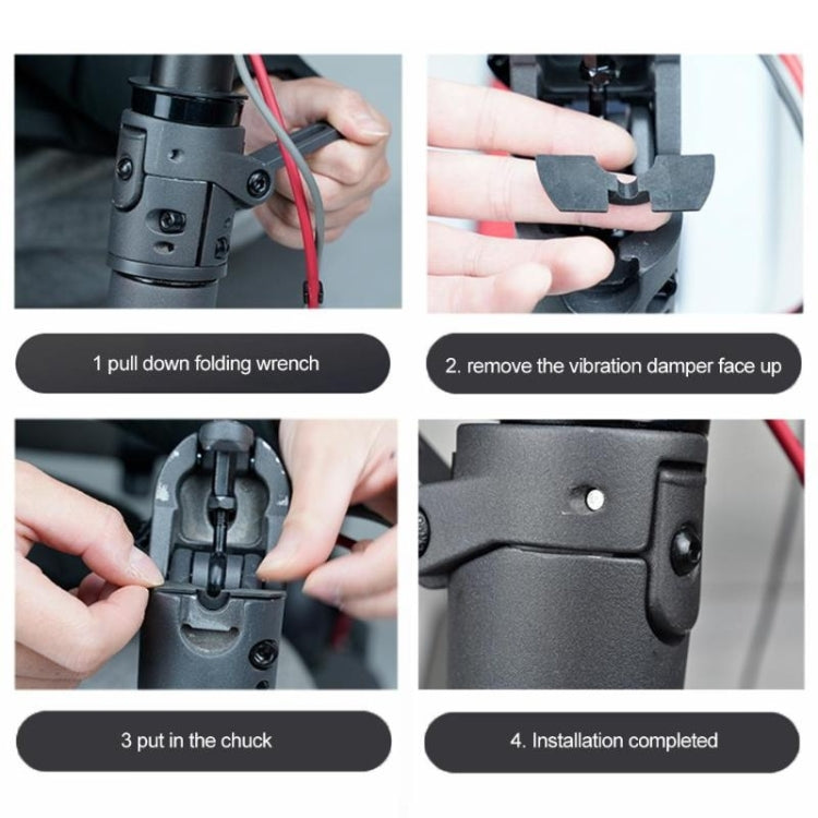 3-in-1 Stoßdämpfung Stoßfest Stehgriff Gummidämpfer für Xiaomi Elektroroller