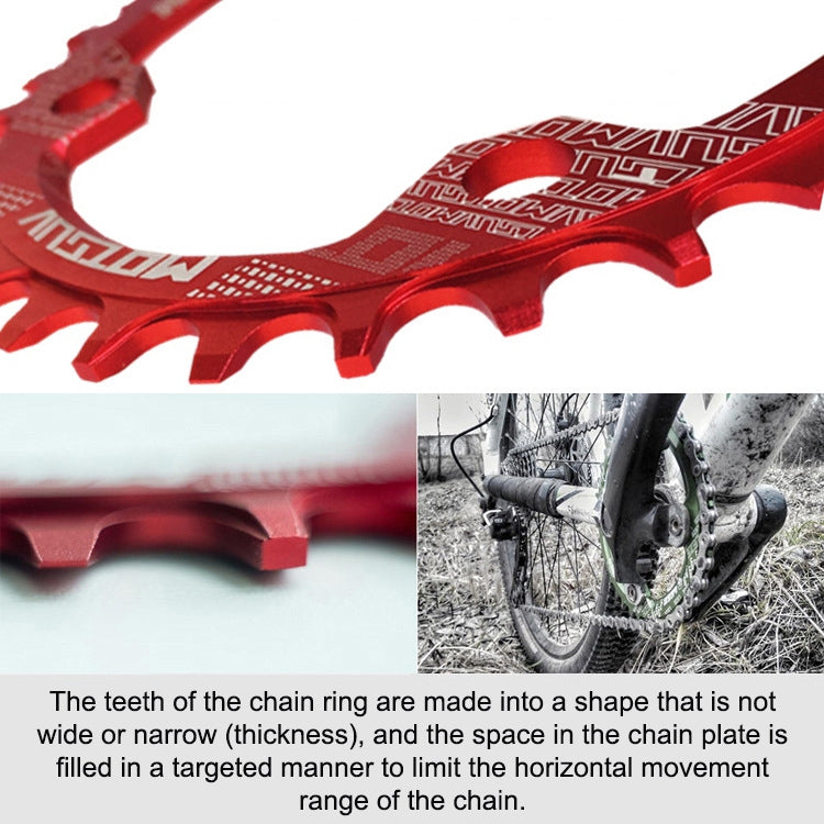 MOTSUV Rundes Narrow-Wide-Kettenblatt MTB Fahrrad 104BCD Zahnkranz-Teile, Scheibe 32T, Scheibe 34T, Scheibe 36T, Scheibe 38T, Elliptisches Kettenblatt 32T
