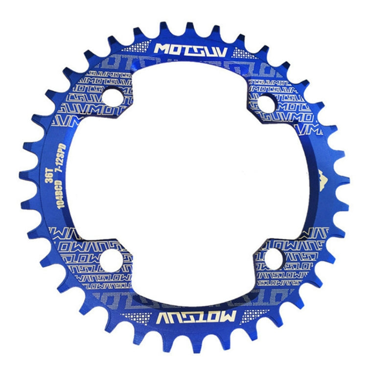 MOTSUV Round Narrow Wide Chainring MTB  Bicycle 104BCD Tooth Plate Parts, Disk 32T, Disk 34T, Disk 36T, Disk 38T, Elliptic plate  32T