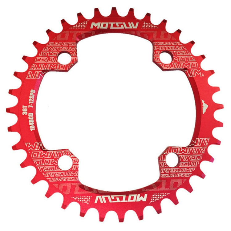MOTSUV Round Narrow Wide Chainring MTB  Bicycle 104BCD Tooth Plate Parts, Disk 32T, Disk 34T, Disk 36T, Disk 38T, Elliptic plate  32T