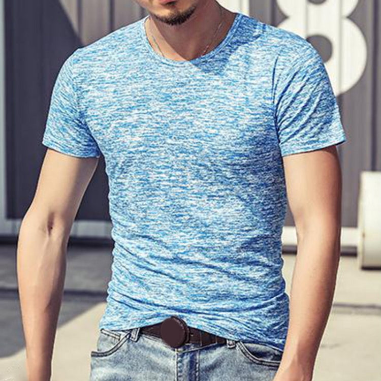 Tops Tees Casual Short Sleeve Pure T-shirts Clothes for Men, Size:XXL(Black)