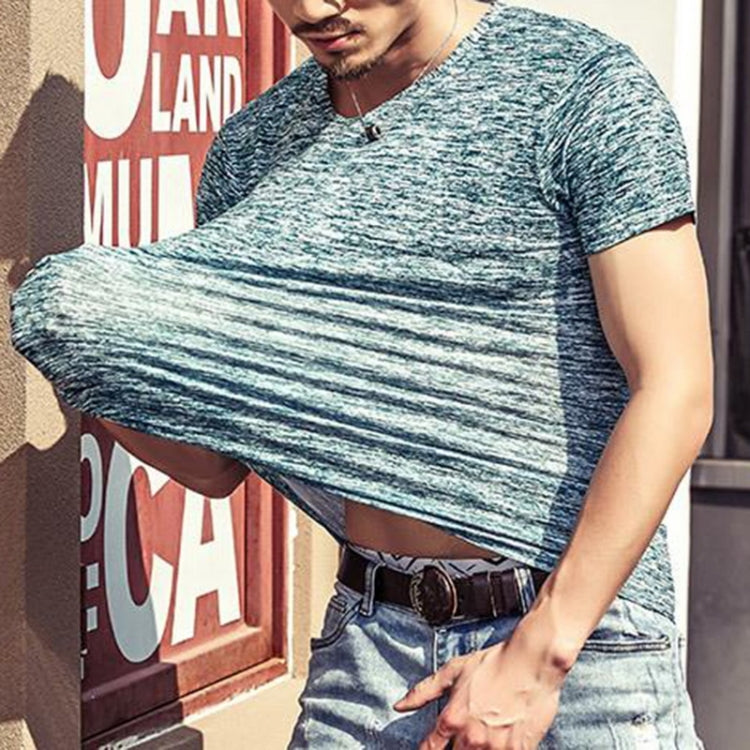 Tops Tees Casual Short Sleeve Pure T-shirts Clothes for Men, Size:XXL(Black)