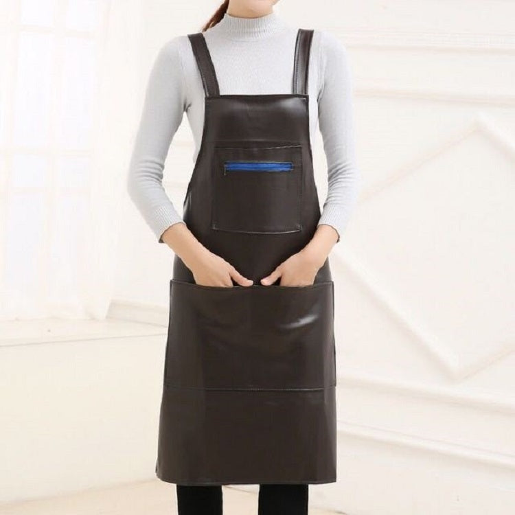 Waterproof Oil Proof Soft Leather Thick Wear-resistant Men and Women Overalls Apron