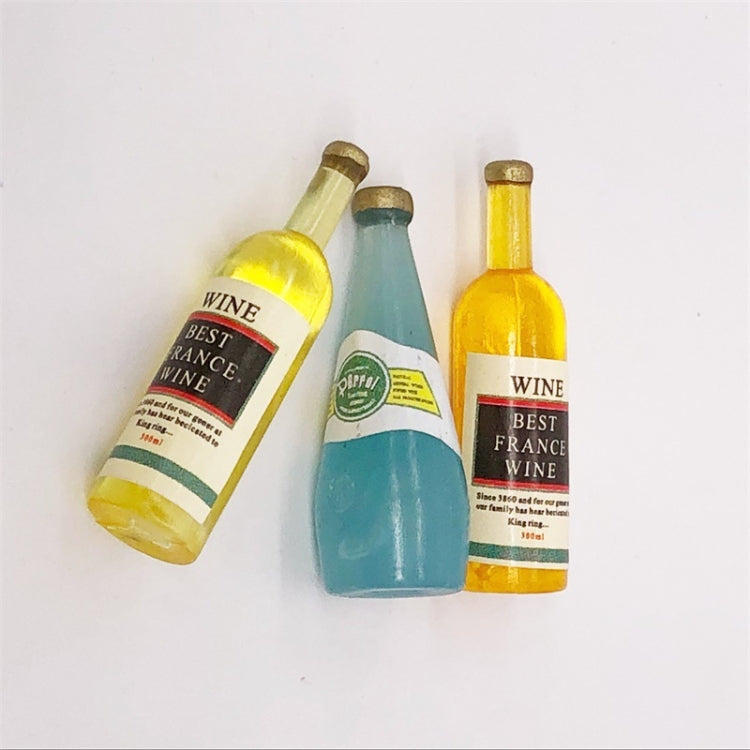 3 PCS / Set 1:12 Mini House Toy Simulation Wine Drink Decoration, 3 PCS / Set Wine Drink Decoration