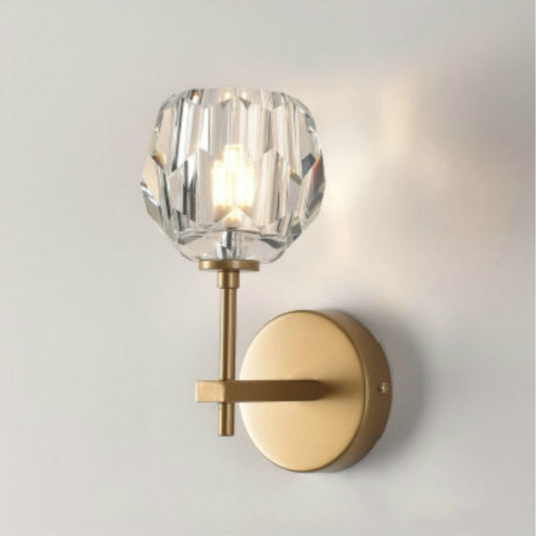Wall Lamp Villa Hotel Wall Lamp Bedroom Bedside Crystal Wall Lamp, Without light source, white light LED5W, warm light LED5W