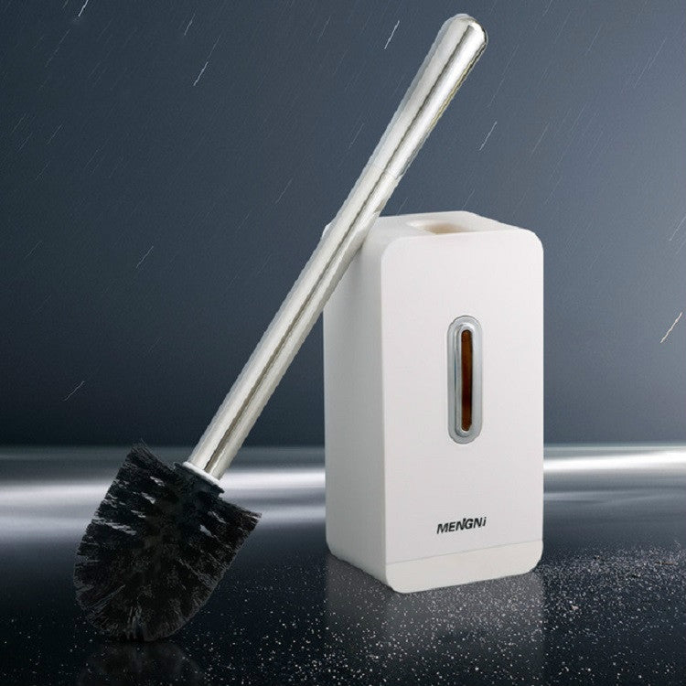 MENGNI Suction Wall Long Handle Toilet Brush Storage Box Bathroom Cleaning Kit