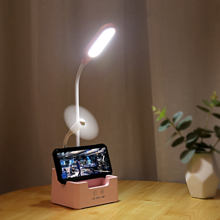 Student USB Charging Bedroom Touch LED Eye Protection Multifunctional Creative Desk Lamp, With Fan, Without Fan