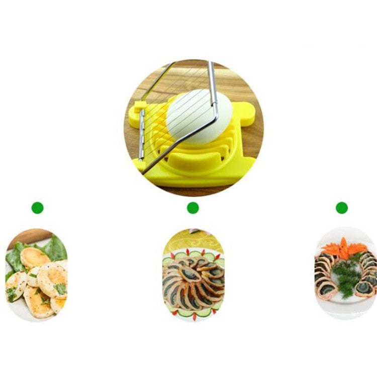 2 PCS Multifunctional Stainless Steel Egg Preserved Egg Slicer Fancy Splitter Kitchen Supplies Egg Cutting Tools