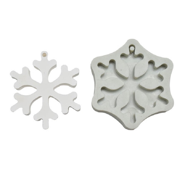 DIY Baking Christmas Series Modeling Fondant Silicone Mold, Christmas Leaves, Christmas Snowflake, Christmas Round Snowflake Shape, Christmas Tree
