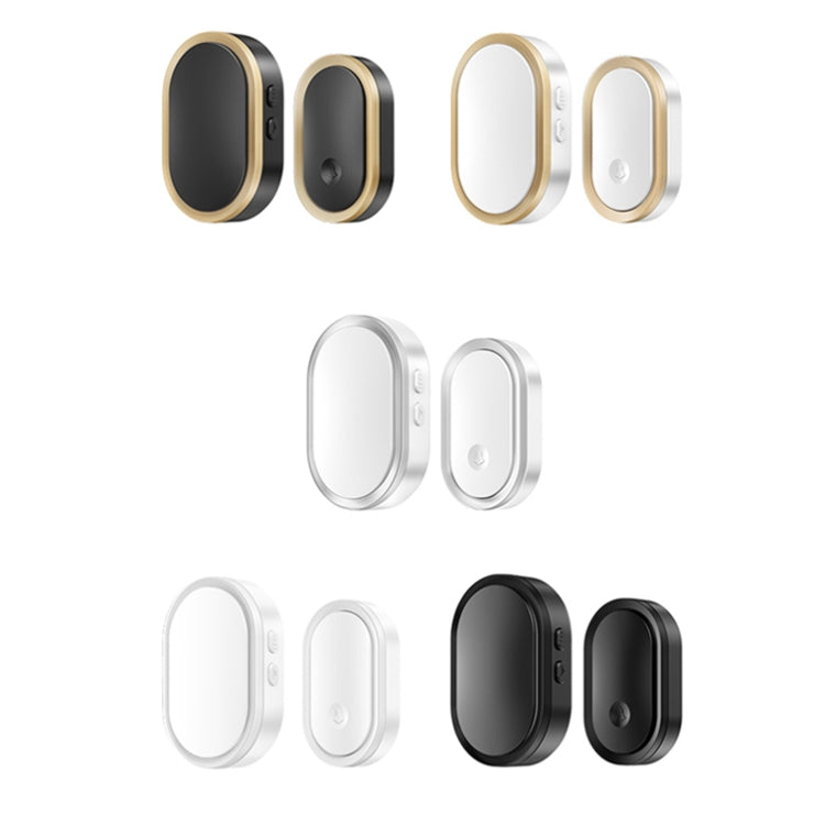 CACAZI A99 Home Smart Remote Control Doorbell Elderly Pager, Style:UK Plug(Golden)