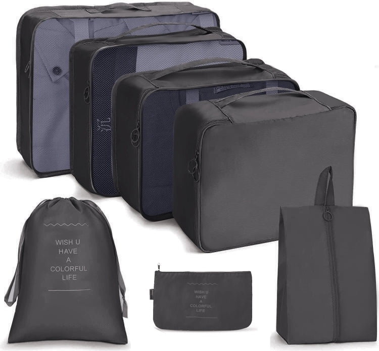 Travel Storage Bag Set Folding Storage Bag, 7 In 1, 8 In 1 Beam Mouth, 8 In 1 Cosmetic Bag