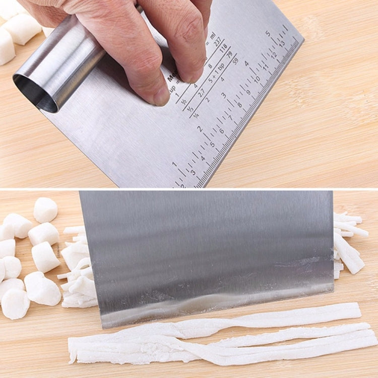 Stainless Steel Noodle Cutter with Scale Pasta Dough Baking Dough Cutter Tool