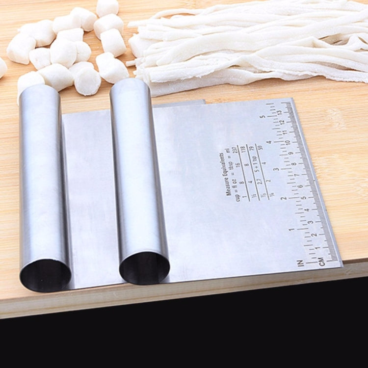 Stainless Steel Noodle Cutter with Scale Pasta Dough Baking Dough Cutter Tool