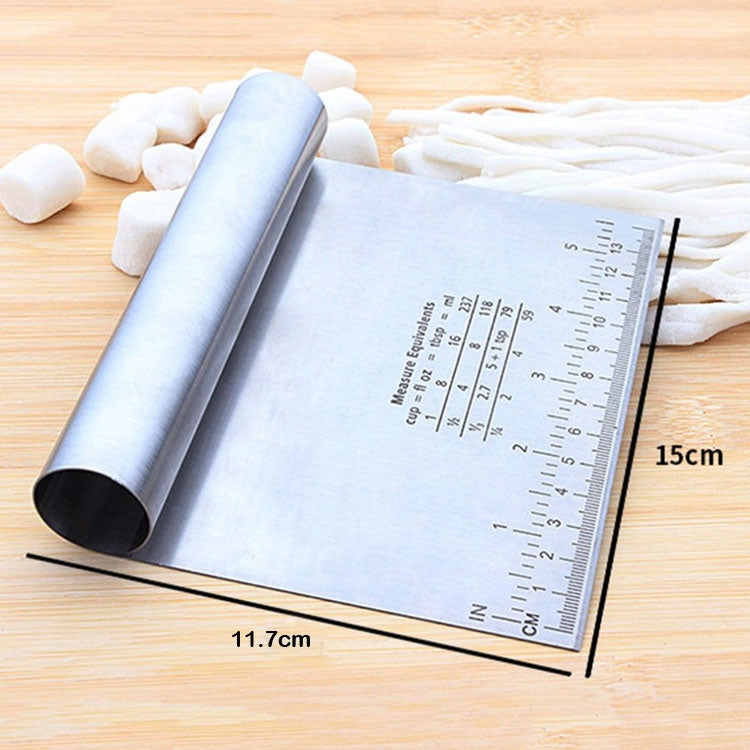 Stainless Steel Noodle Cutter with Scale Pasta Dough Baking Dough Cutter Tool