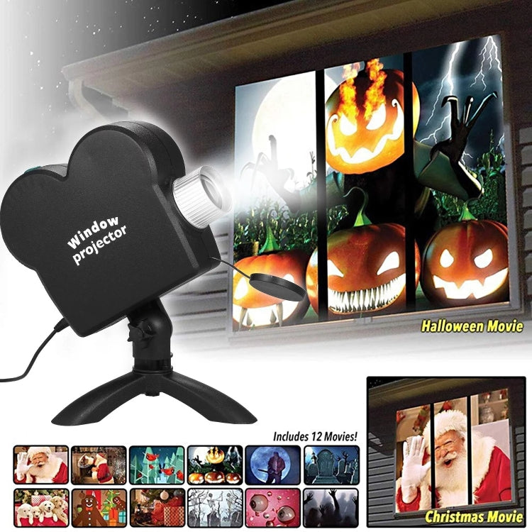 Christmas & Halloween Laser Window Projector – Mini Home Theater Projector