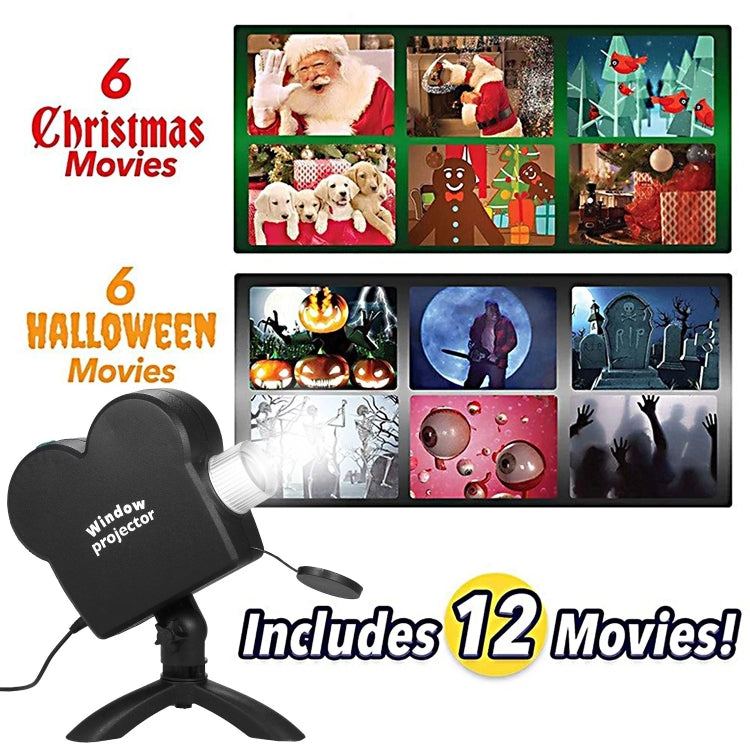 Christmas & Halloween Laser Window Projector – Mini Home Theater Projector