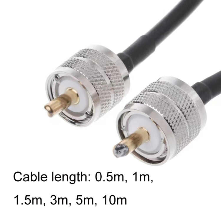 UHF Male To UHF Male RG58 Coaxial Adapter Cable, Cable Length:1.5m
