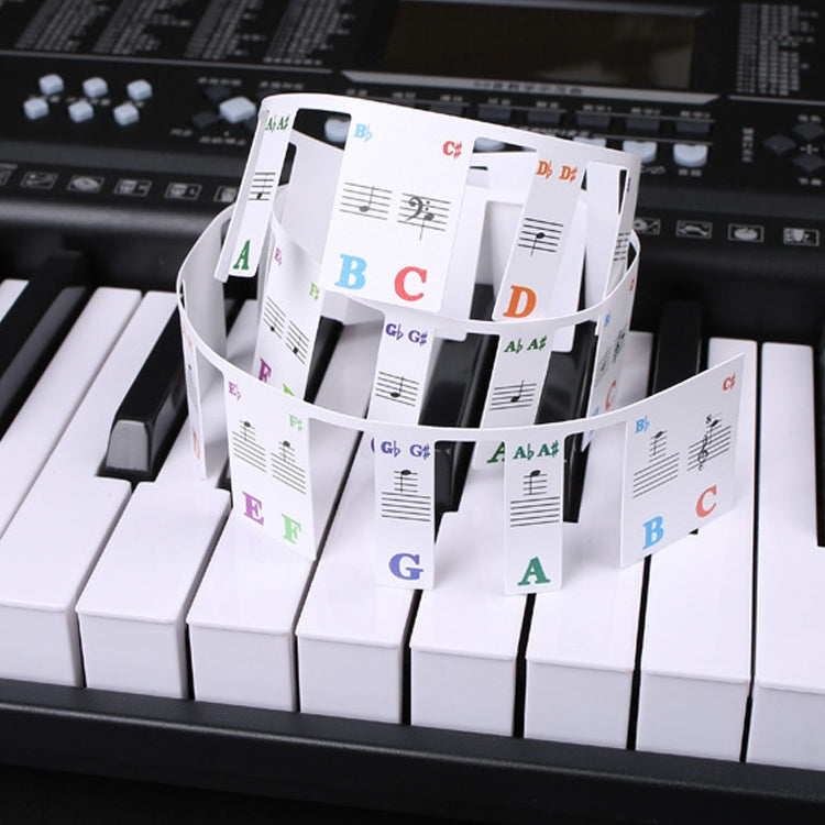 Children Beginner Piano Keyboard Color Stickers Musical Instrument Accessories, Piano Keys 61 Keys, Piano Keys 61 keys