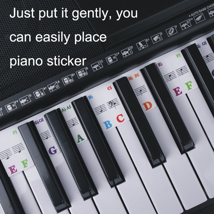 Children Beginner Piano Keyboard Color Stickers Musical Instrument Accessories, Piano Keys 61 Keys, Piano Keys 61 keys