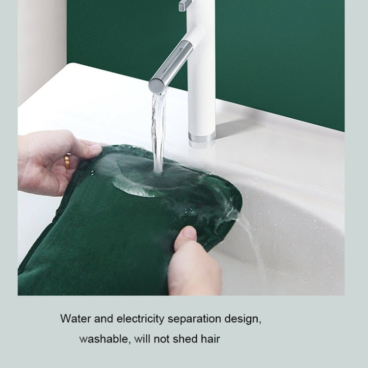 Wasserlose Graphen-Wärmflasche, wiederaufladbarer Handwärmer, Ausführung: Handschuh-Version, 3 Heizstufen (Tintengrün)