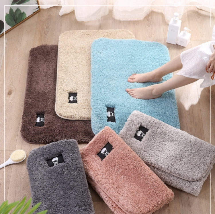 Saugfähige Badematte für Badezimmer und WC, rutschfester Teppich für das Schlafzimmer, Größe: 40x60 cm (Grau)