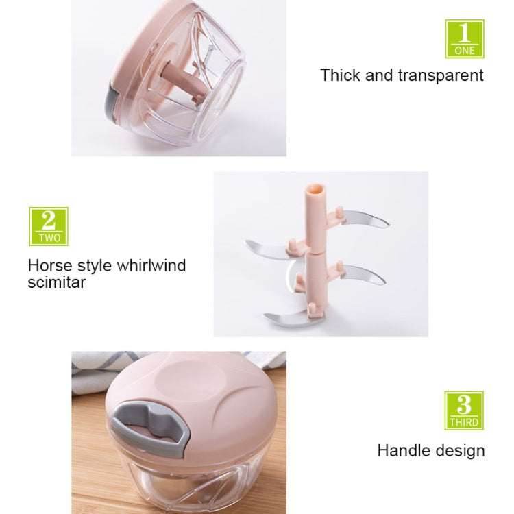 Multi-function Hand-pull Type Vegetable Cutter Household Meat Grinder Pounding Garlic Machine Random Color Delivery, Size:Large