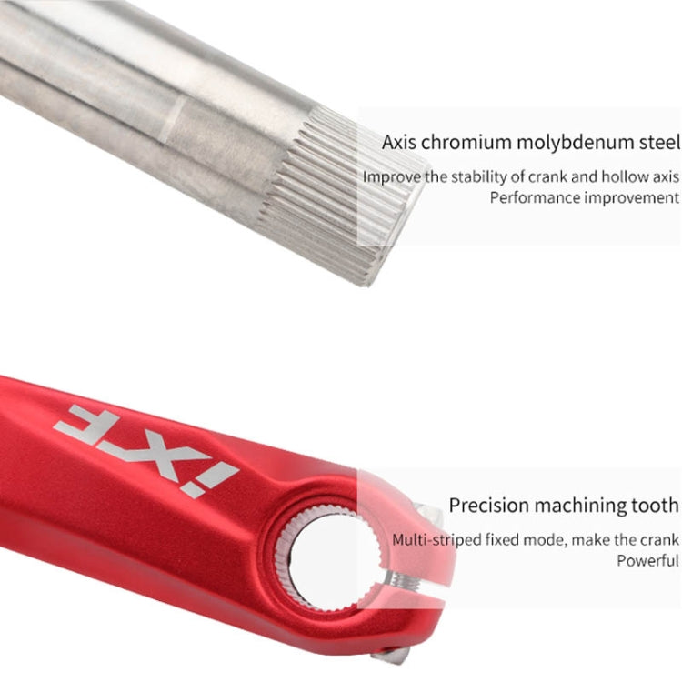 JIANKUN IXF Mountain Bike Hollow Crank Modified Single-plate Left and Right Cranks Crankshaft Bottom Axle, Left and Right Crank, Left and Right Crank+Bottom Bracket