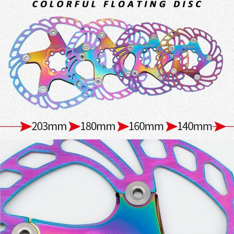 IIIPRO Floating Disc Road Mountain Bike Six Nail Disc Brake Disc, 140mm, 160mm, 180mm, 203mm