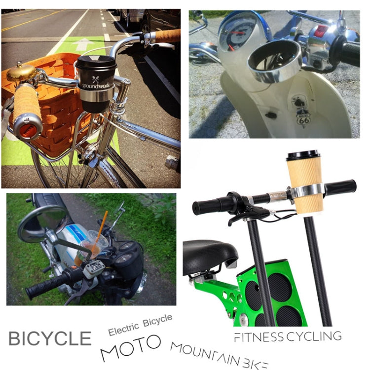 Cycling Bicycle Coffee Cup Holder Milk Tea Cup Holder Aluminum Alloy Bottle Holder, Yellow, Red, Blue, Black, Silver