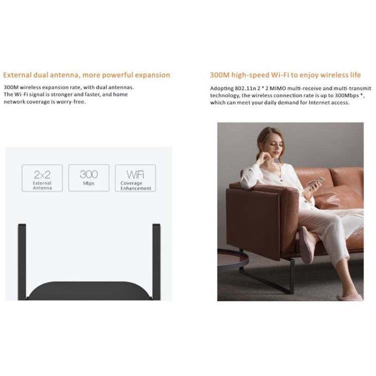 PIX-LINK WR22 300Mbps Wifi Wireless Signal Amplification Enhancement Extender, Plug Type:UK Plug(White)