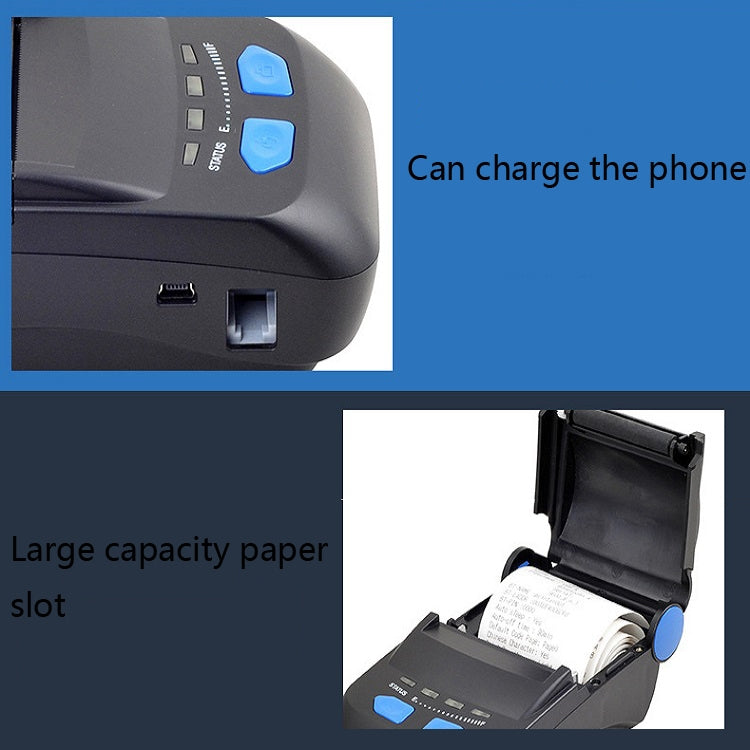 Xprinter XP-P300 Bluetooth Thermal Printer Portable 58mm Small Receipt Printer, CN Plug, XP-P300