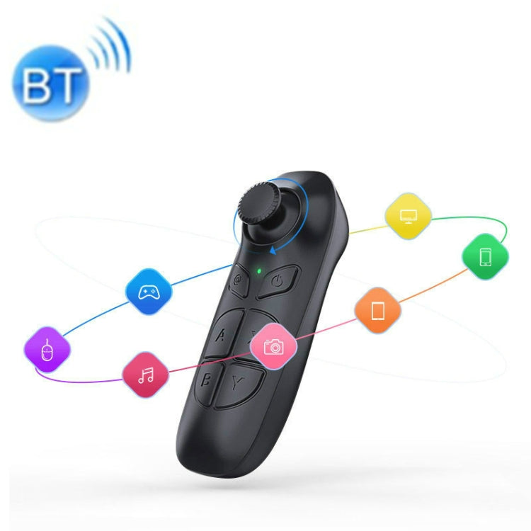VR & Mobile Bluetooth Remote Controller – Android Phone Selfie, E-Book Page Flip, Short Video Shooting (Black)