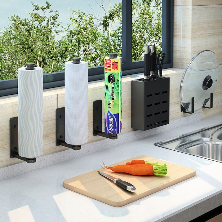 Kitchen Paper Towel Holder Wall Mount Roll Paper Rack Organizer Stand Bracket