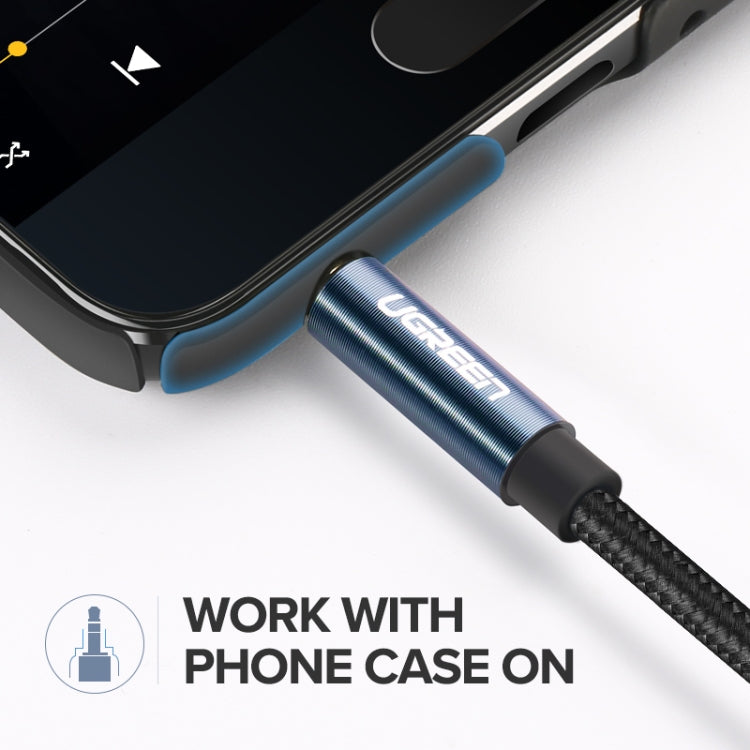 Ugreen AV112 Audiokabel 3,5 mm Lautsprecher-Aux-Kabel, Länge: 5 m (Blau)