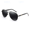 Men Oversized Aviation Metal Frame Spring Temple Polarized Sunglasses Male  Pilot Male Driving Sun Glasses, Black Frame, Gun Grey Frame, Coffee Frame, Silver Frame