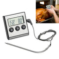 Digital Oven Thermometer Kitchen Food Cooking Meat BBQ Probe Thermometer Timer Water Milk Temperature Cooking Tools, Digital Oven Thermometer