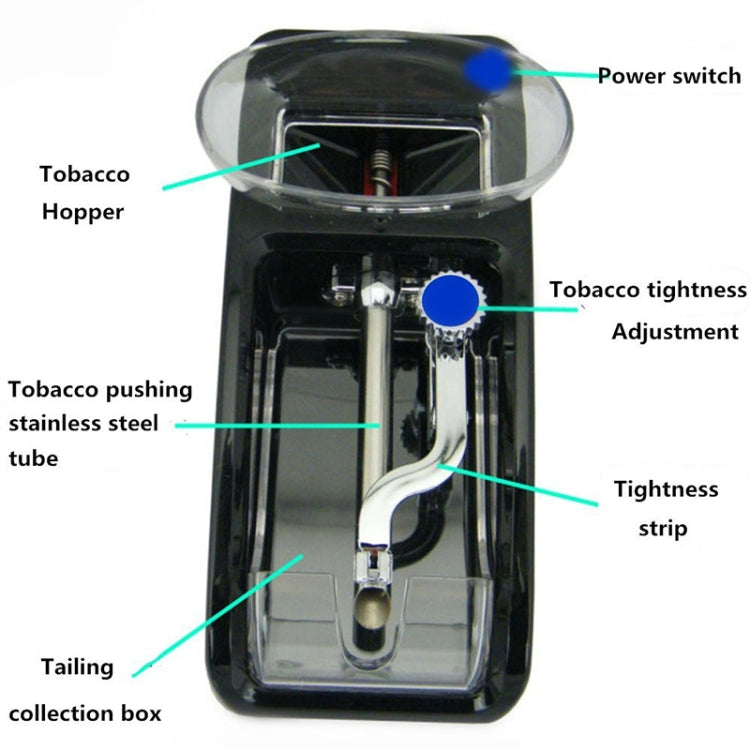 Electric Easy Automatic Cigarette Rolling Machine Tobacco Injector Maker Roller US Plug(Blue)