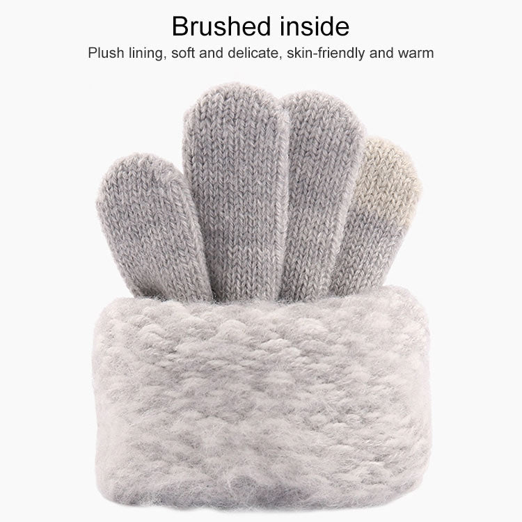 Winter Touch Screen Gloves Women Men Warm Stretch Knit Mittens Wool Thicken Full Finger Gloves, White, Grey, Black, Yellow, Navy Blue, Kids White, Kids Black, A-Navy Blue, A-Black, A-White, A-Grey, B-Grey, B-Blue, C-Yellow, C-Blue, C-Purple  ...