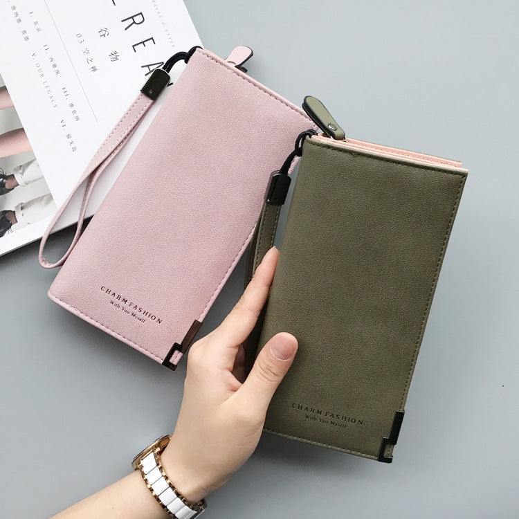 Women Long Wallet Zipper Clutch Card Holder Coin Purse ID Wallet Green